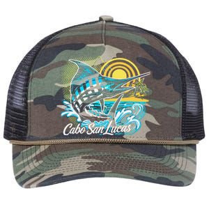 Cabo San Lucas Los Cabos Baja California Sur Marlin Tourist Retro Rope Trucker Hat Cap