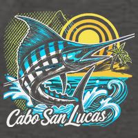 Cabo San Lucas Los Cabos Baja California Sur Marlin Tourist Vector Backpack