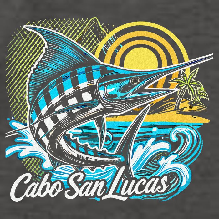 Cabo San Lucas Los Cabos Baja California Sur Marlin Tourist Vector Backpack