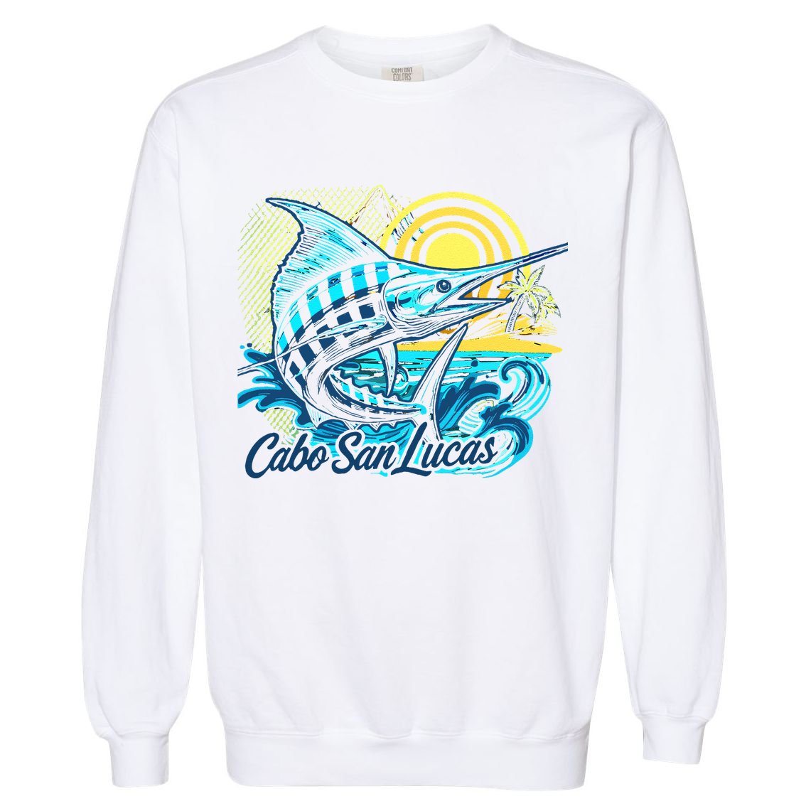 Cabo San Lucas Los Cabos Baja California Sur Marlin Tourist Garment-Dyed Sweatshirt