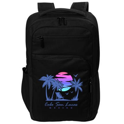Cabo San Lucas Mexico Beach Vacation Retro Vintage Sunset Gift Impact Tech Backpack