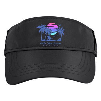 Cabo San Lucas Mexico Beach Vacation Retro Vintage Sunset Gift Adult Drive Performance Visor