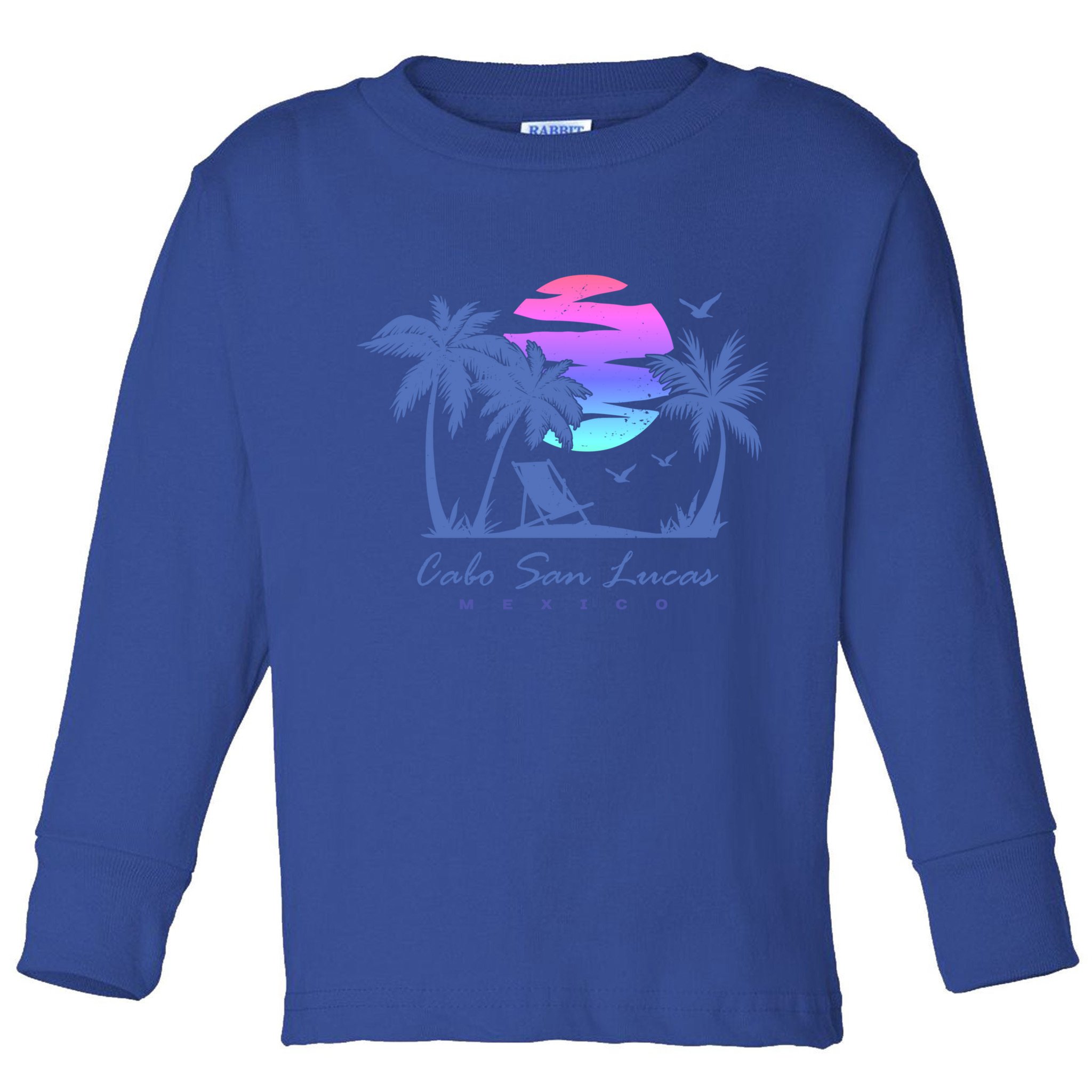 Cabo San Lucas Mexico Beach Vacation Retro Vintage Sunset Gift Toddler Long Sleeve Shirt