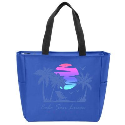 Cabo San Lucas Mexico Beach Vacation Retro Vintage Sunset Gift Zip Tote Bag