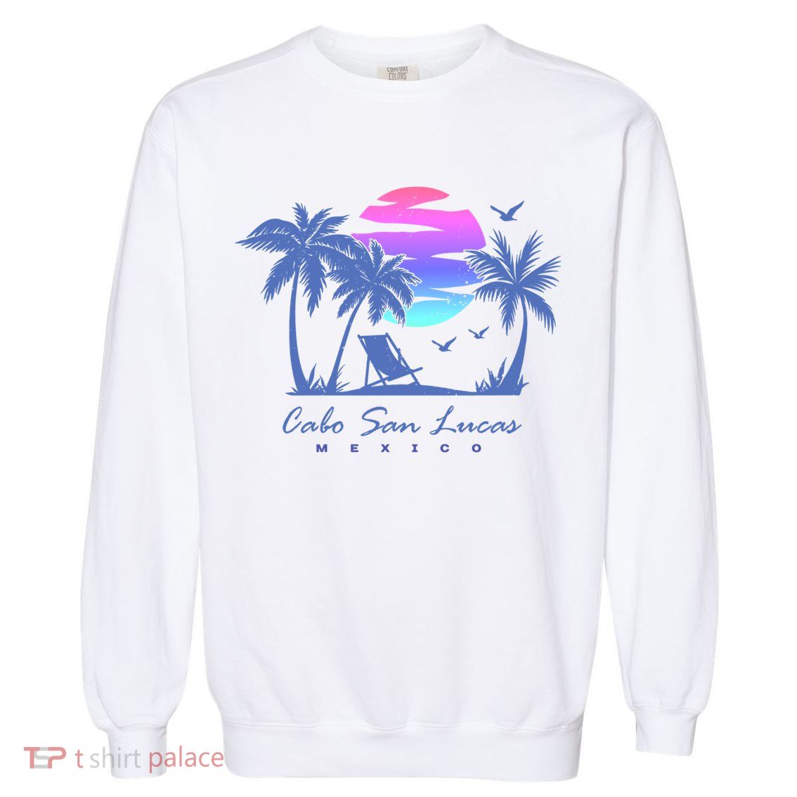 Cabo San Lucas Mexico Beach Vacation Retro Vintage Sunset Gift Garment-Dyed Sweatshirt