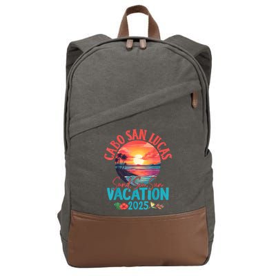 Cabo San Lucas Mexico Vacation 2025 Souvenir Matching Family Cotton Canvas Backpack