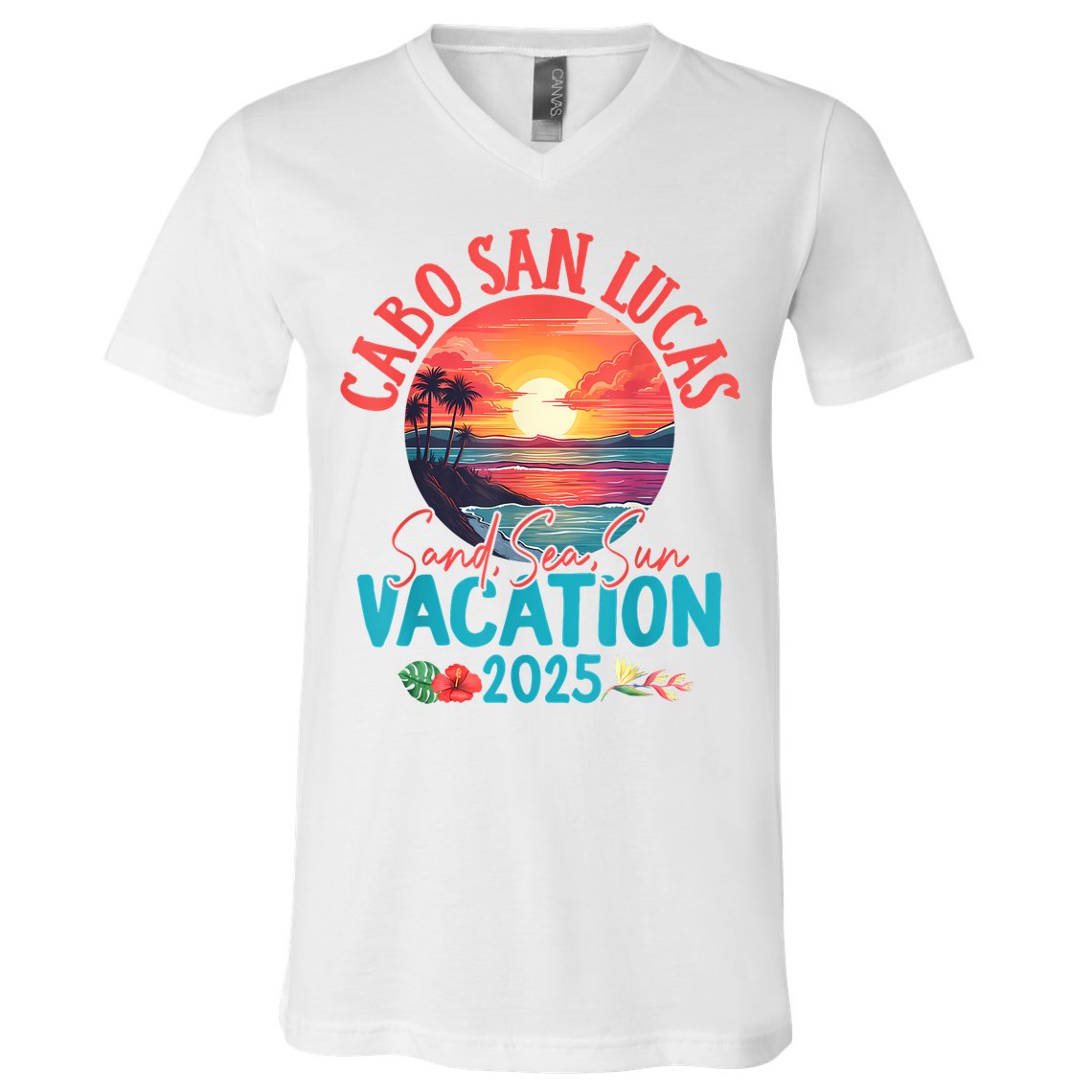Cabo San Lucas Mexico Vacation 2025 Souvenir Matching Family V-Neck T-Shirt