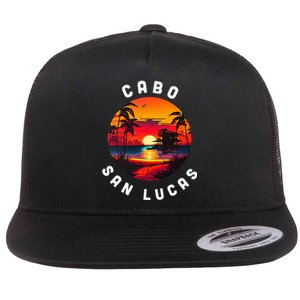 Cabo San Lucas Souvenir Mexico Family Group Trip Vacation Flat Bill Trucker Hat