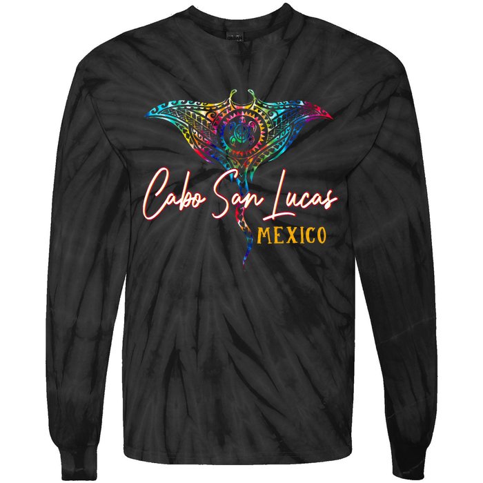 Cabo San Lucas Mexico Tie Dye Stingray Theme Family Vacation Tie-Dye Long Sleeve Shirt