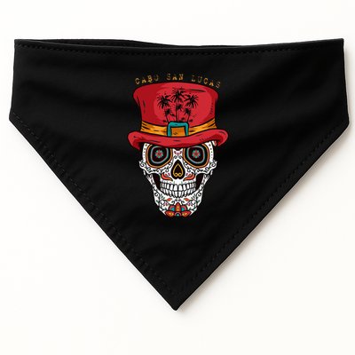 Cabo San Lucas Sugar Skull & Hat Souvenir USA-Made Doggie Bandana