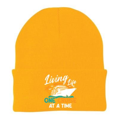 Cruise Ship Living Life One Cruise At A Time Funny Cool Gift Knit Cap Winter Beanie