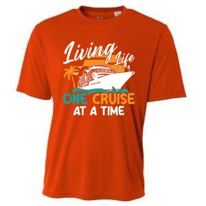 Cruise Ship Living Life One Cruise At A Time Funny Cool Gift Cooling Performance Crew T-Shirt