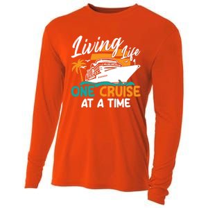 Cruise Ship Living Life One Cruise At A Time Funny Cool Gift Cooling Performance Long Sleeve Crew