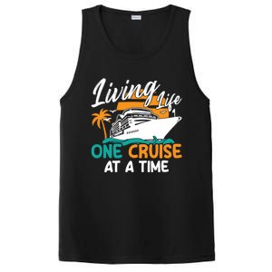 Cruise Ship Living Life One Cruise At A Time Funny Cool Gift PosiCharge Competitor Tank