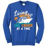 Cruise Ship Living Life One Cruise At A Time Funny Cool Gift Sweatshirt