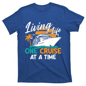 Cruise Ship Living Life One Cruise At A Time Funny Cool Gift T-Shirt