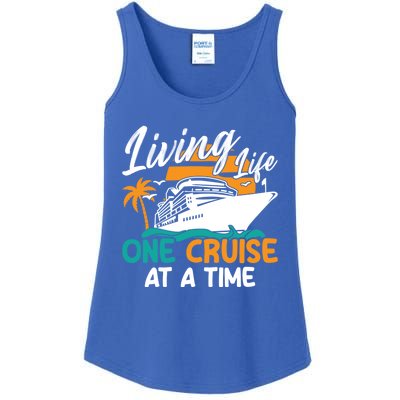 Cruise Ship Living Life One Cruise At A Time Funny Cool Gift Ladies Essential Tank