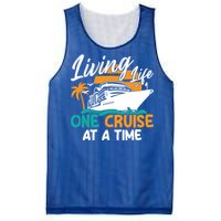 Cruise Ship Living Life One Cruise At A Time Funny Cool Gift Mesh Reversible Basketball Jersey Tank