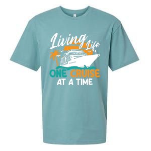 Cruise Ship Living Life One Cruise At A Time Funny Cool Gift Sueded Cloud Jersey T-Shirt