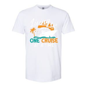 Cruise Ship Living Life One Cruise At A Time Funny Cool Gift Softstyle CVC T-Shirt