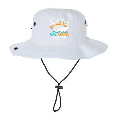 Cruise Ship Living Life One Cruise At A Time Funny Cool Gift Legacy Cool Fit Booney Bucket Hat