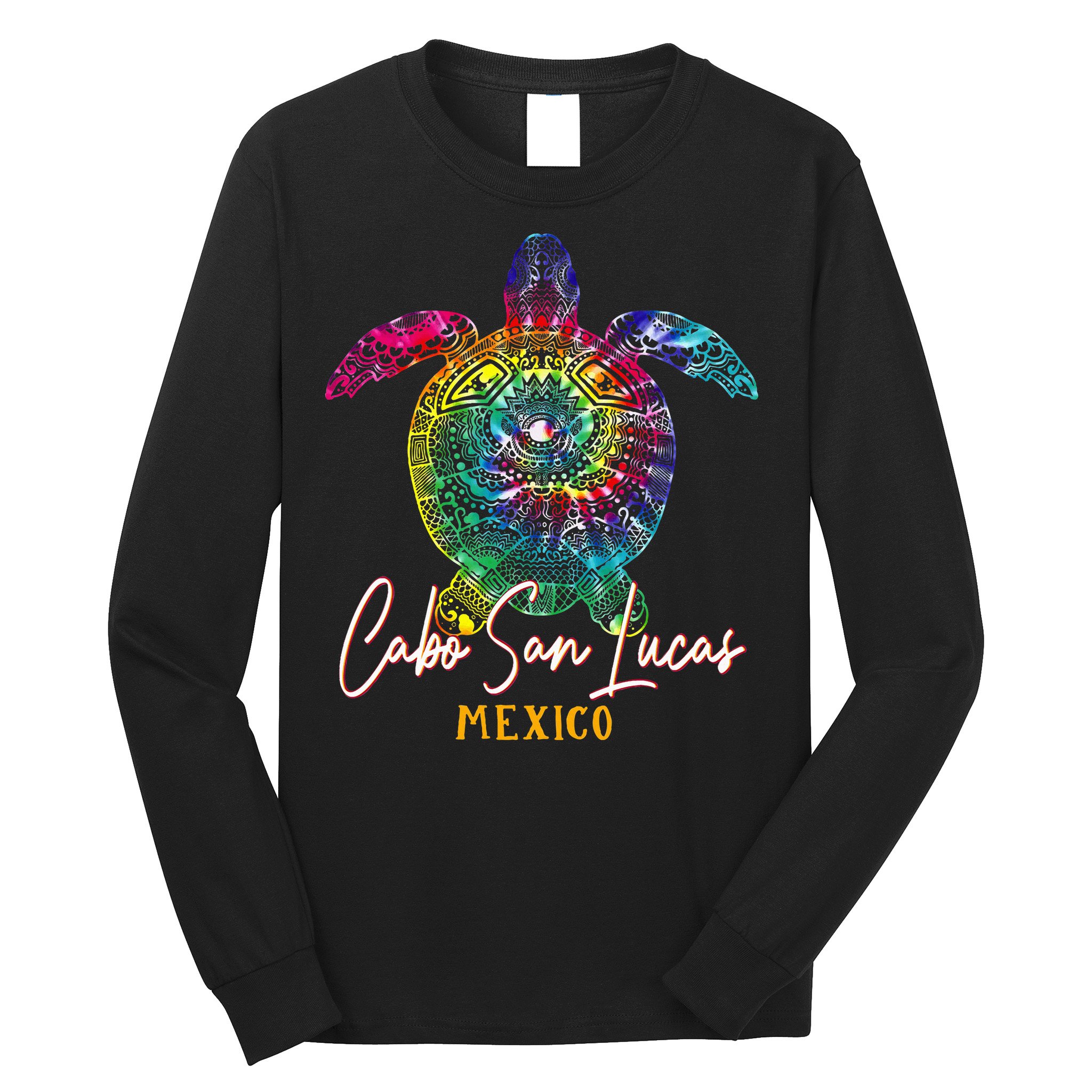 Cabo San Lucas Tie Dye Sea Turtle Vacation Long Sleeve Shirt