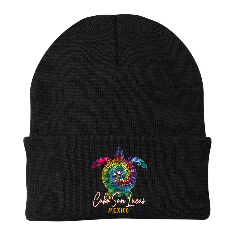 Cabo San Lucas Tie Dye Sea Turtle Vacation Beanie