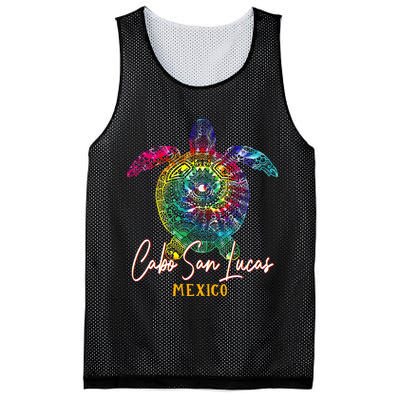 Cabo San Lucas Tie Dye Sea Turtle Vacation Mesh Reversible Basketball Jersey Tank