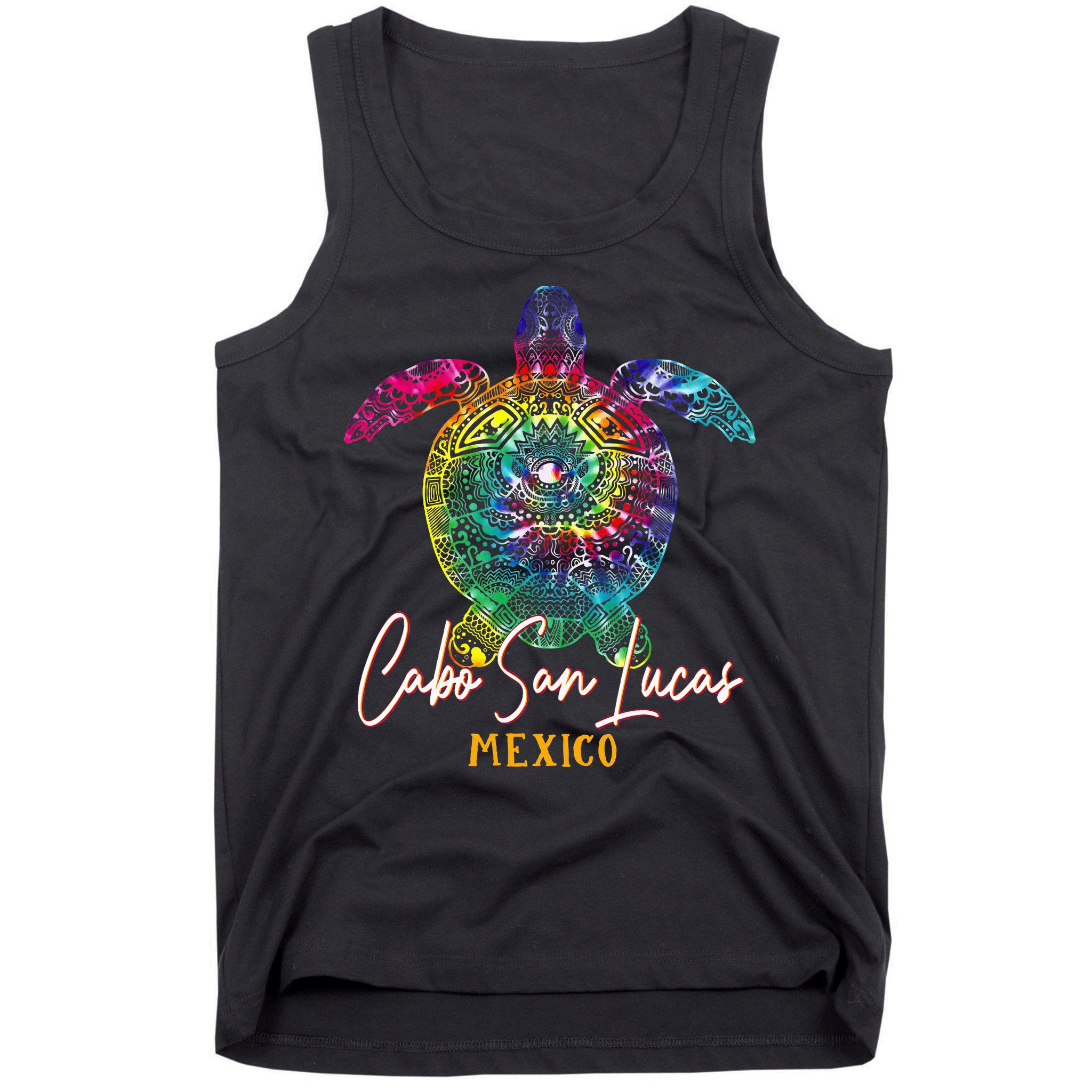Cabo San Lucas Tie Dye Sea Turtle Vacation Tank Top