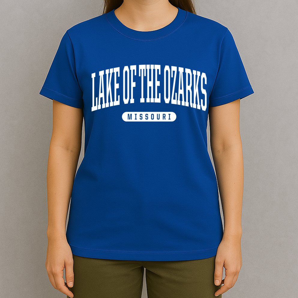College Style Lake Of The Ozarks Missouri Souvenir Gift Funny Gift T-Shirt