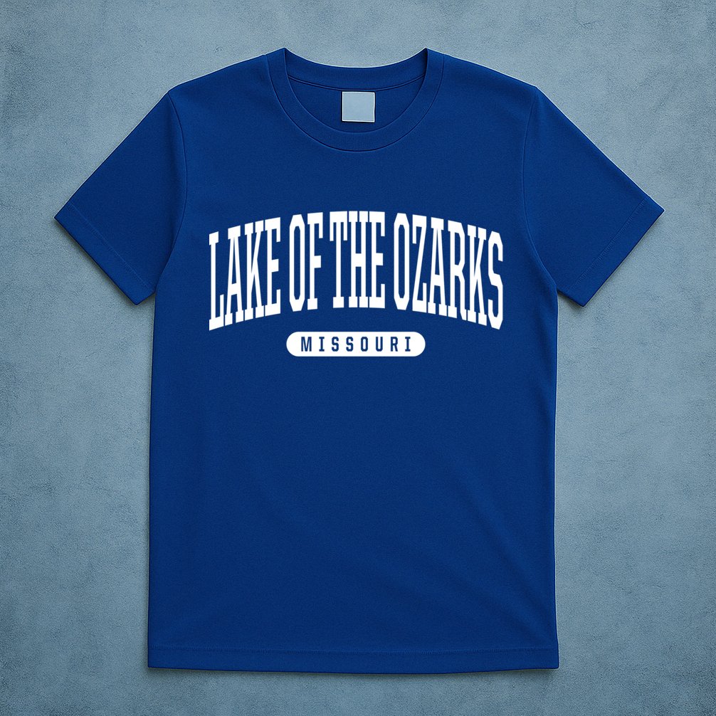 College Style Lake Of The Ozarks Missouri Souvenir Gift Funny Gift T-Shirt