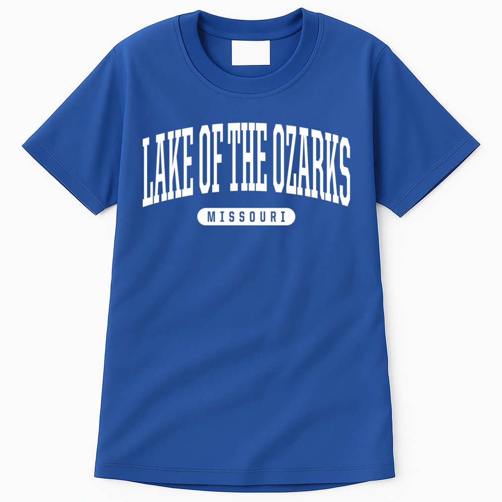 College Style Lake Of The Ozarks Missouri Souvenir Gift Funny Gift Tall T-Shirt