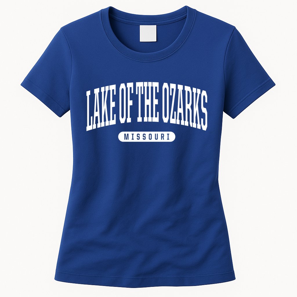 College Style Lake Of The Ozarks Missouri Souvenir Gift Funny Gift Womens T-Shirt
