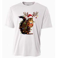 Christmas Squirrel Lights Cooling Performance Crew T-Shirt