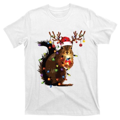 Christmas Squirrel Lights T-Shirt