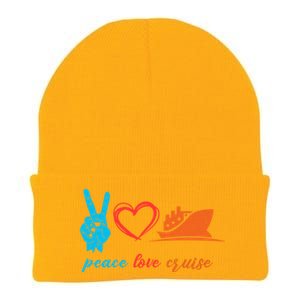 Cruise Ship Lover Vacationer Summer Vacation Peace Love Great Gift Knit Cap Winter Beanie