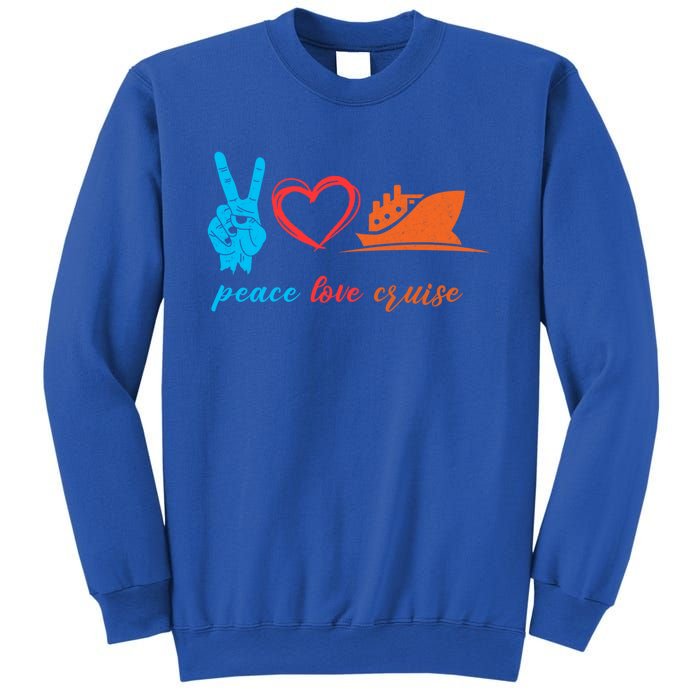 Cruise Ship Lover Vacationer Summer Vacation Peace Love Great Gift Sweatshirt