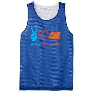 Cruise Ship Lover Vacationer Summer Vacation Peace Love Great Gift Mesh Reversible Basketball Jersey Tank