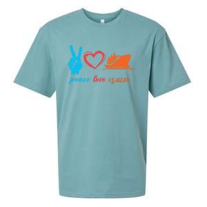 Cruise Ship Lover Vacationer Summer Vacation Peace Love Great Gift Sueded Cloud Jersey T-Shirt