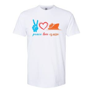 Cruise Ship Lover Vacationer Summer Vacation Peace Love Great Gift Softstyle CVC T-Shirt