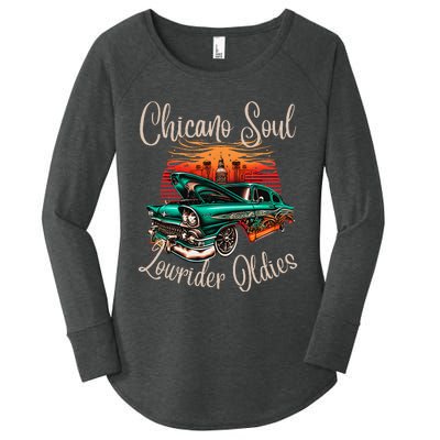 Chicano Soul Lowrider Oldies Car Clothing Low Slow Cholo Women's Perfect Tri Tunic Long Sleeve Shirt