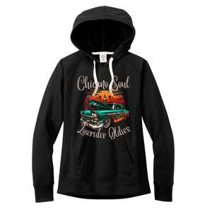 Chicano Soul Lowrider Oldies Car Clothing Low Slow Cholo Women's Fleece Hoodie