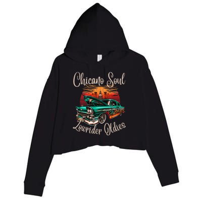 Chicano Soul Lowrider Oldies Car Clothing Low Slow Cholo Crop Fleece Hoodie