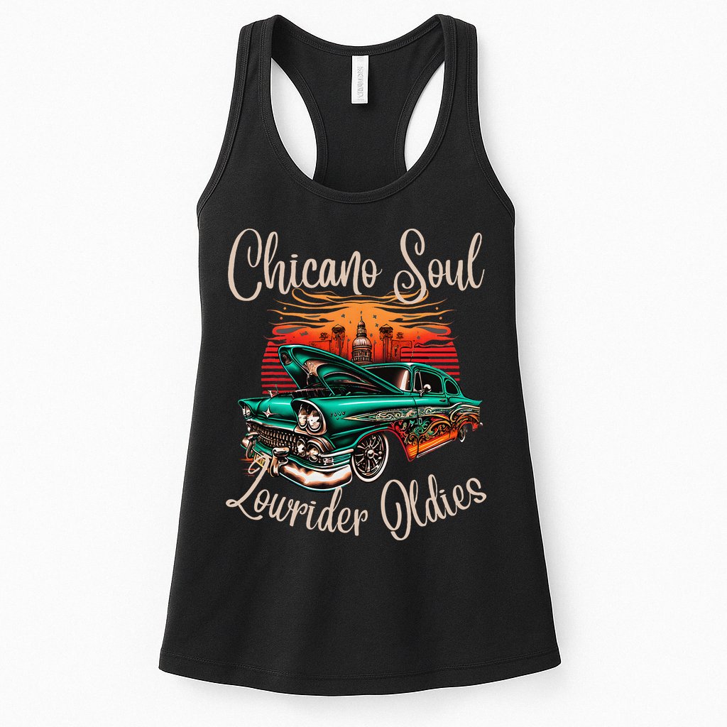 Chicano Soul Lowrider Oldies Car Clothing Low Slow Cholo Womens Tank Top