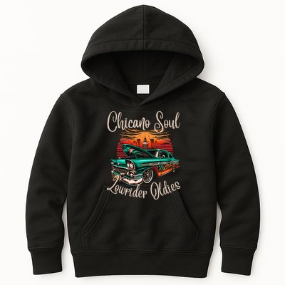 Chicano Soul Lowrider Oldies Car Clothing Low Slow Cholo Kids Hoodie