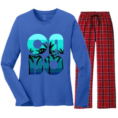 Cabo San Lucas Mexico Family Vacation Honeymoon Gift Women's Long Sleeve Flannel Pajama Set 