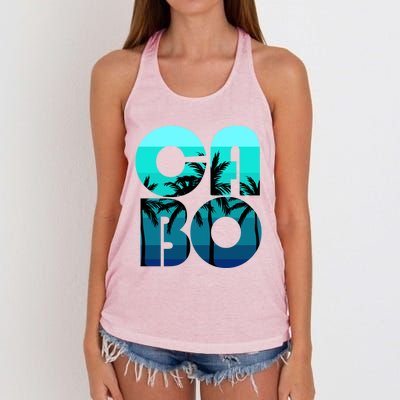 Cabo San Lucas Mexico Family Vacation Honeymoon Gift Women's Knotted Racerback Tank