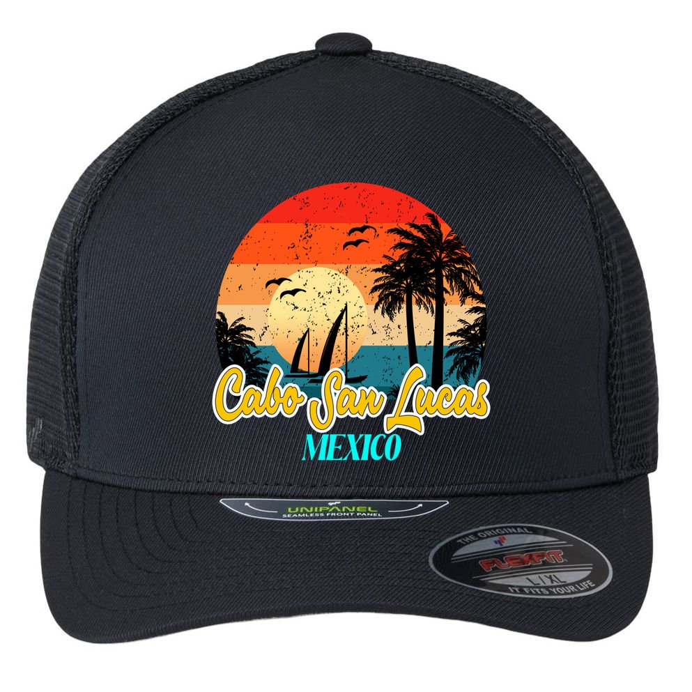 Cabo San Lucas Souvenirs Mexico Vacation Vacay Mode Gift Flexfit Unipanel Trucker Cap