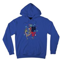 Christmas Skeleton Lights Dead Inside But Jolly Af Retro Gift Hoodie