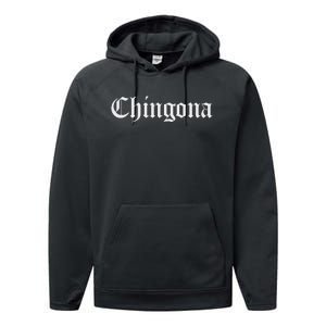 Chingona Spanish Latina Mexican Hispanic Woman Chicana Performance Fleece Hoodie